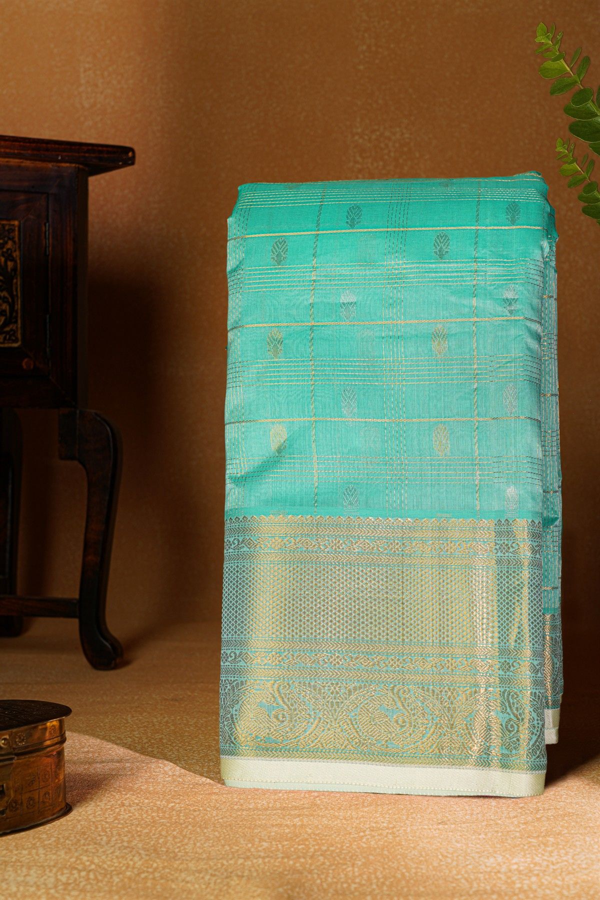 Kuppadam Sico Sky Blue Saree