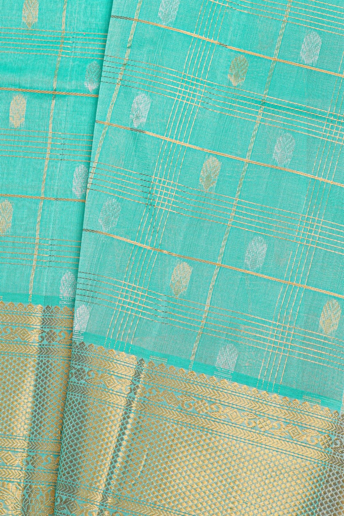 Kuppadam Sico Sky Blue Saree