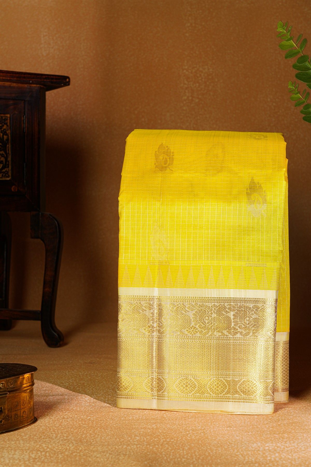 Kuppadam Sico Yellow Saree