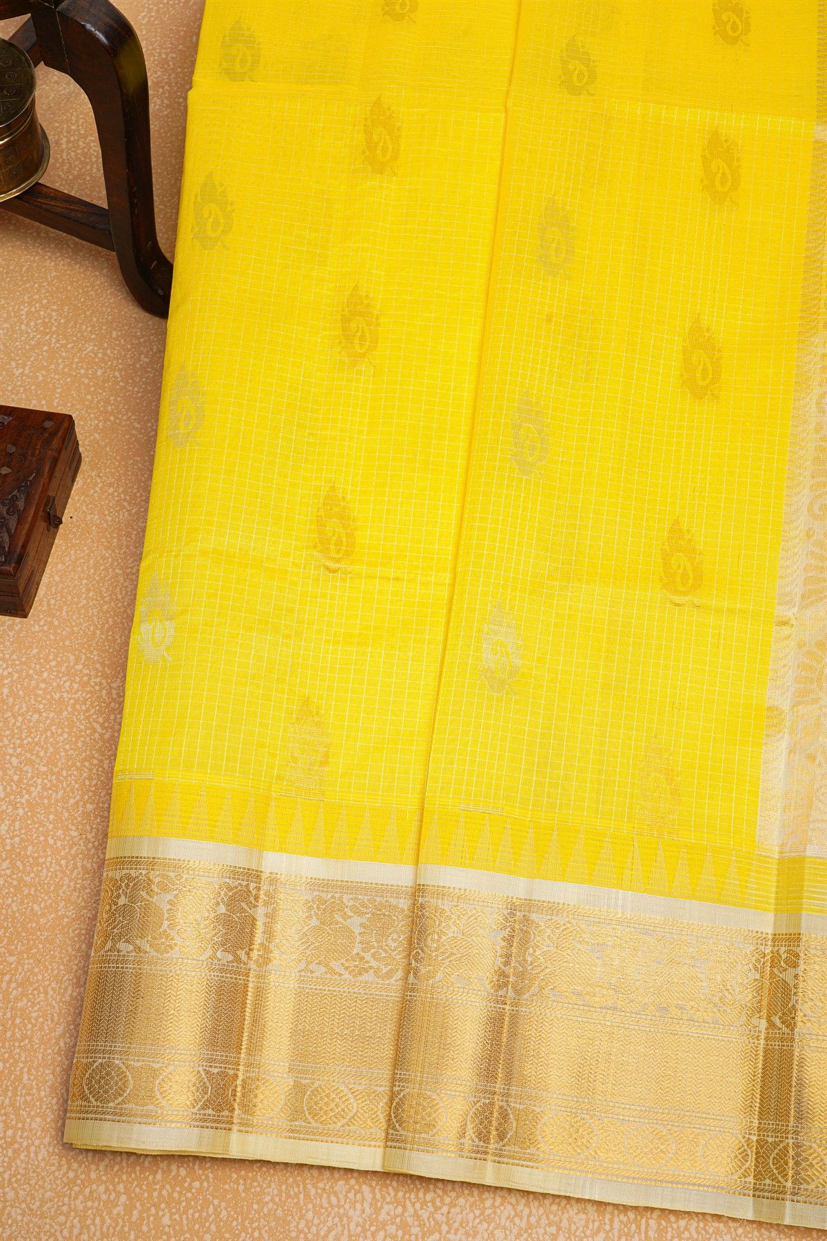 Kuppadam Sico Yellow Saree