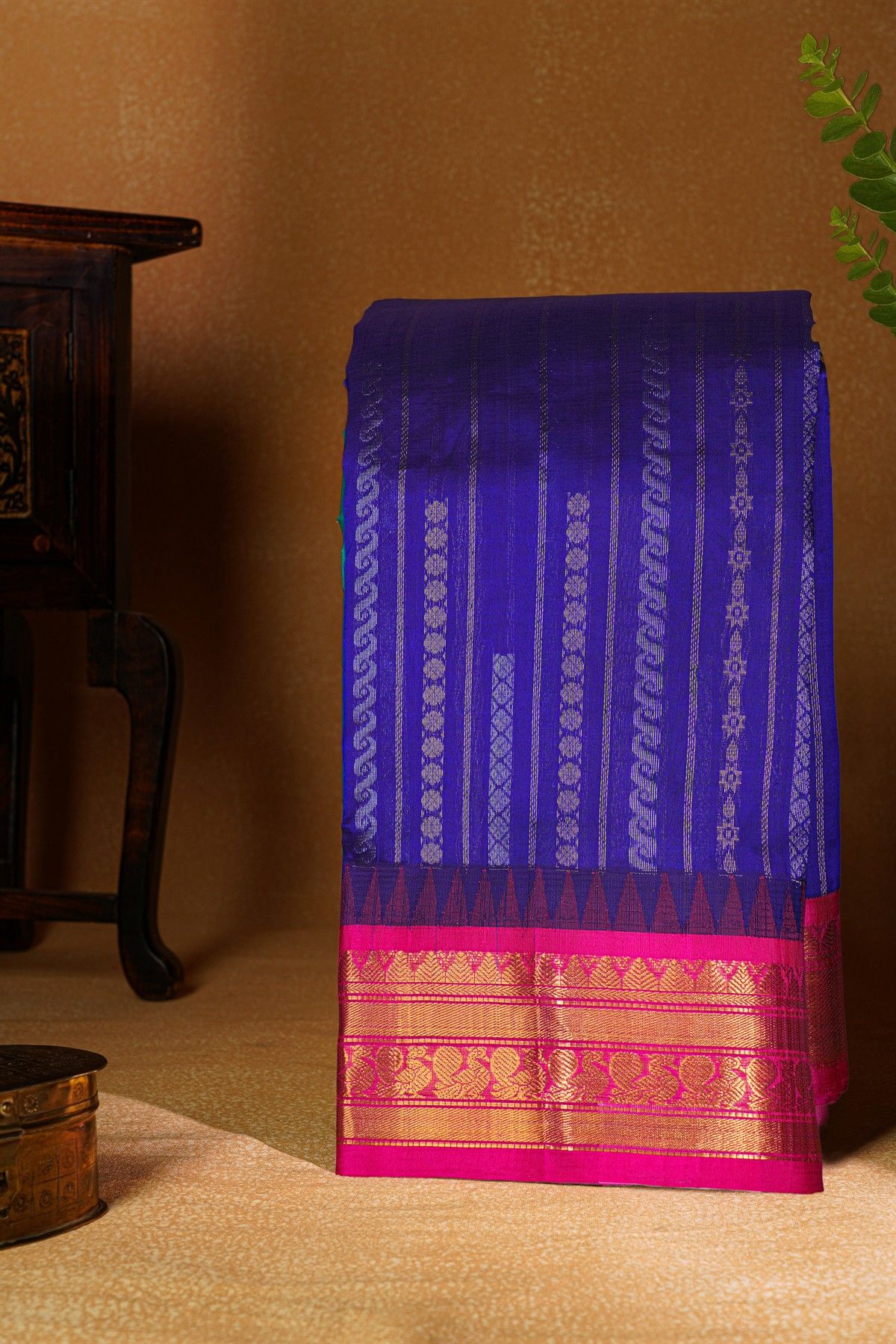 Kuppadam Sico Royal Blue Saree