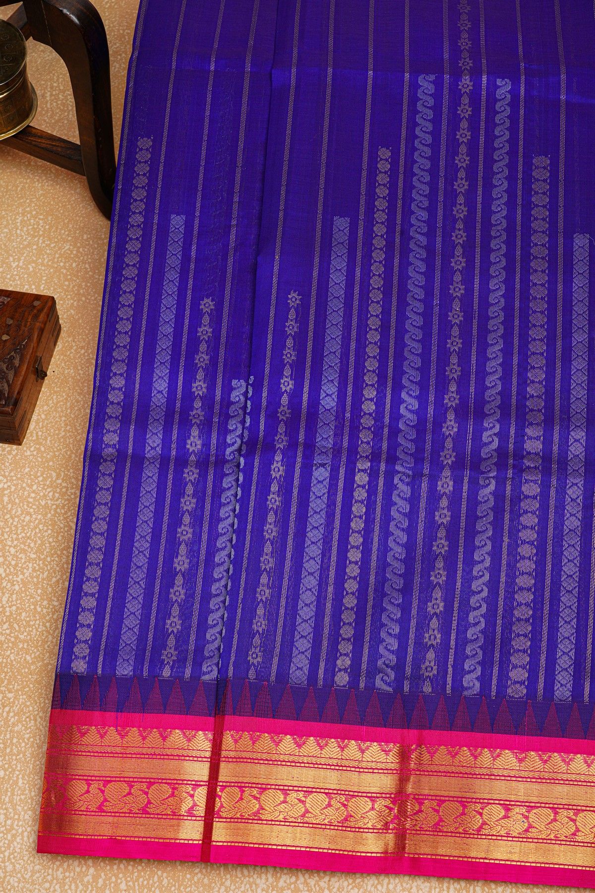 Kuppadam Sico Royal Blue Saree