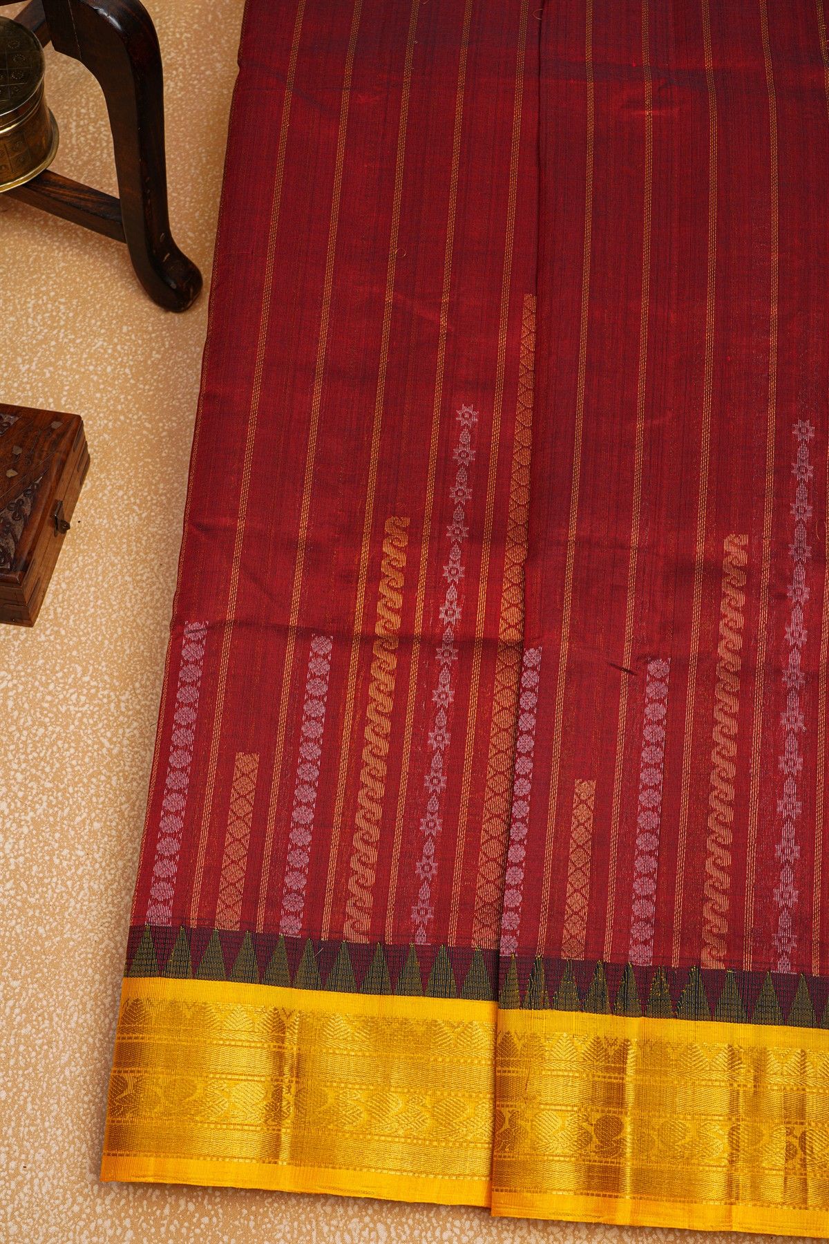 Kuppadam Sico Maroon Saree