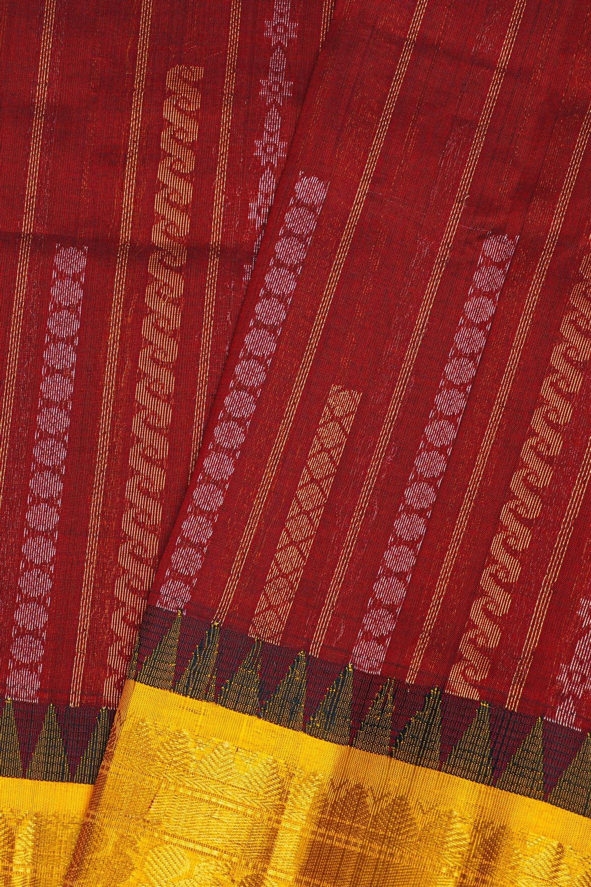 Kuppadam Sico Maroon Saree