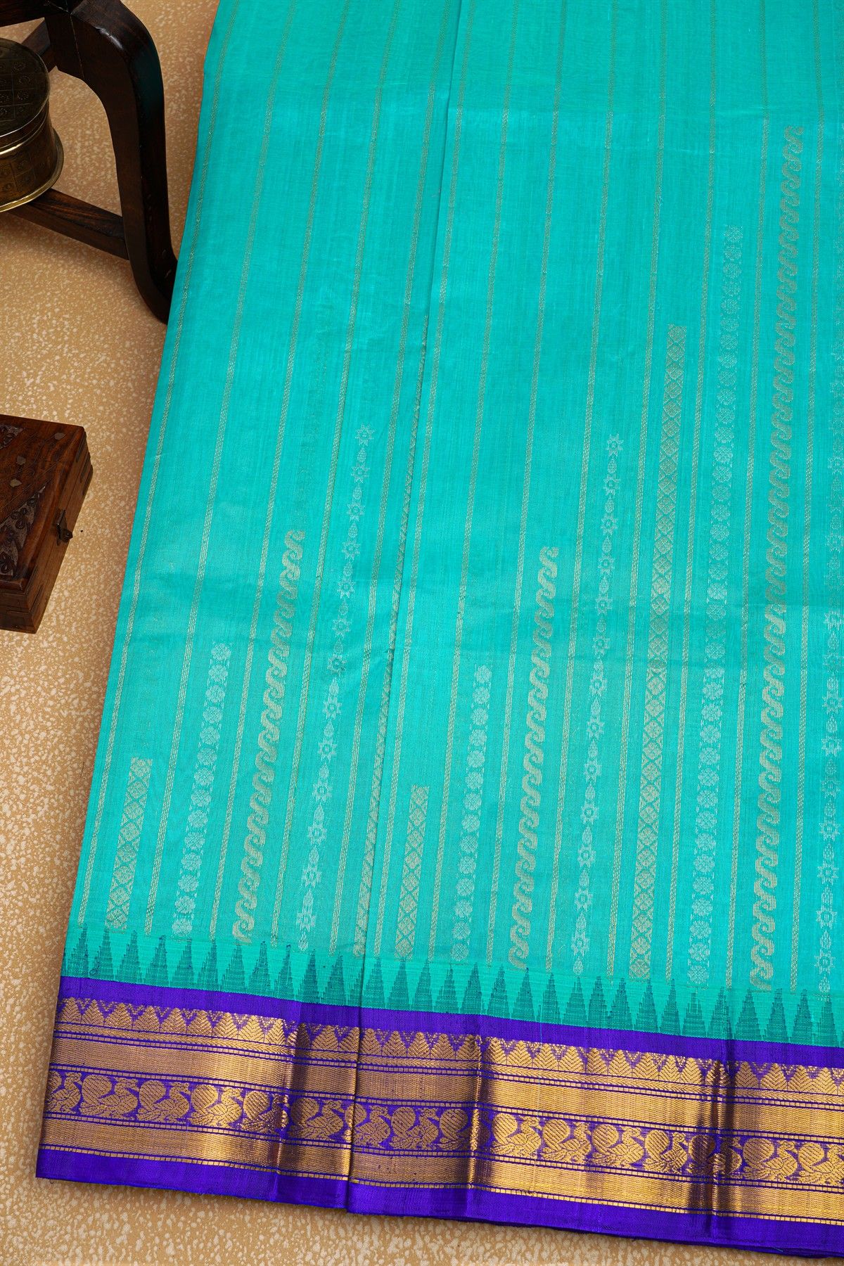Kuppadam Sico Sky Blue Saree