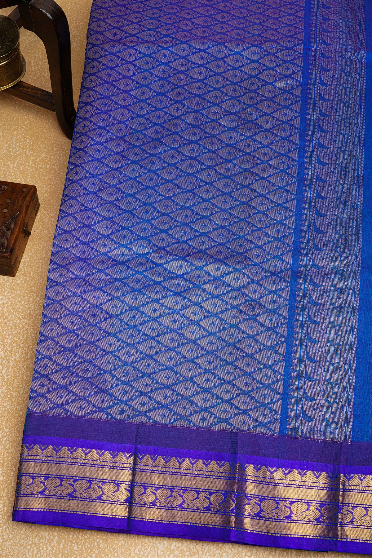 Kuppadam Sico Sky Blue Saree