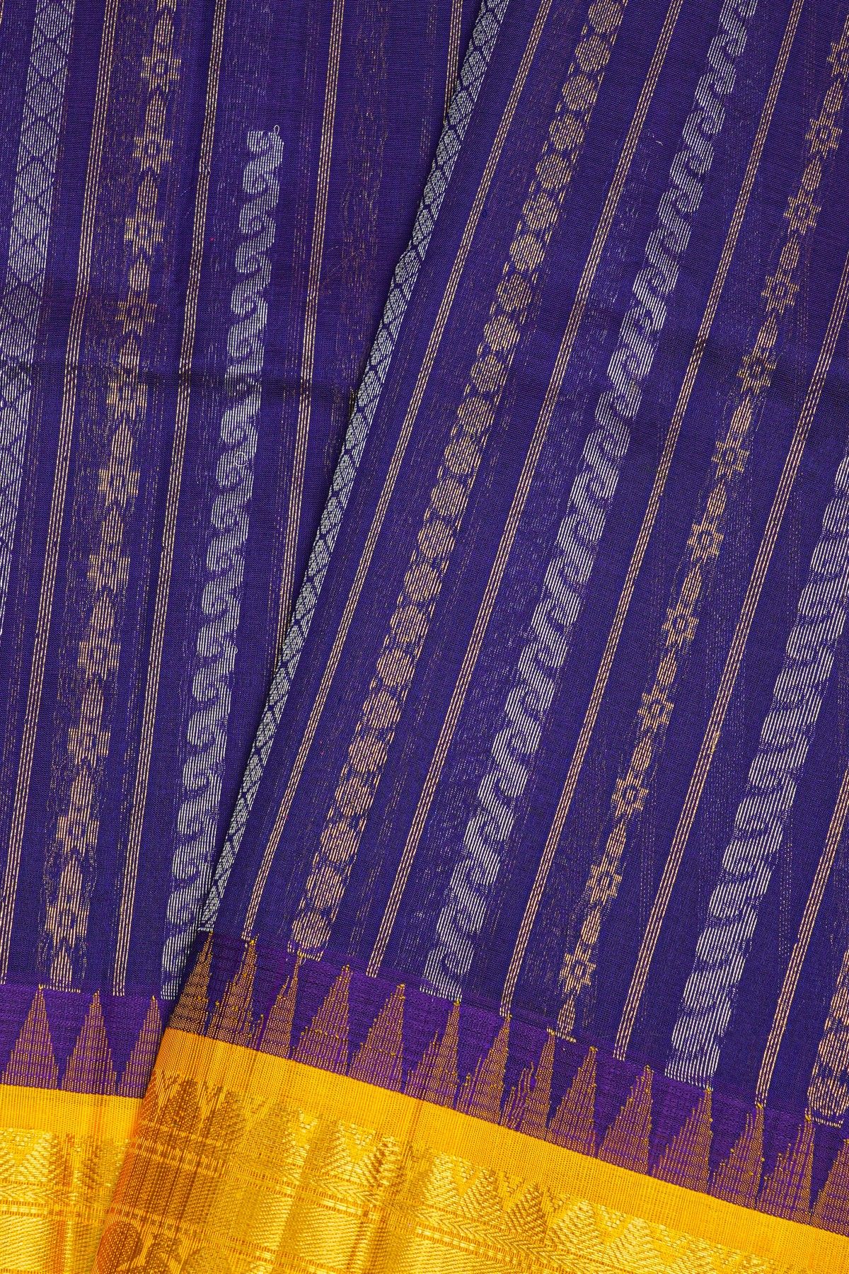 Kuppadam Sico Navy Blue Saree