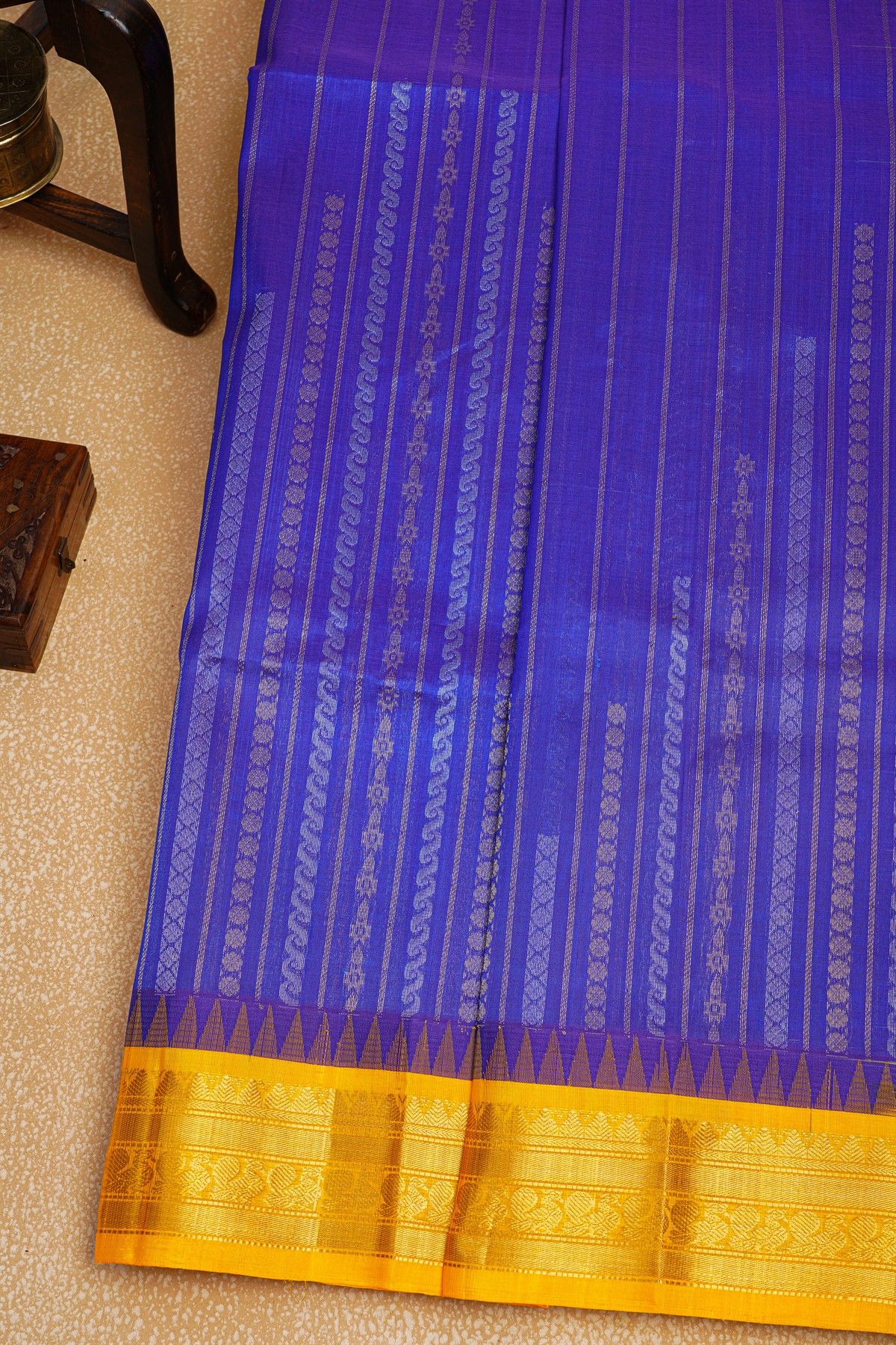 Kuppadam Sico Royal Blue Saree