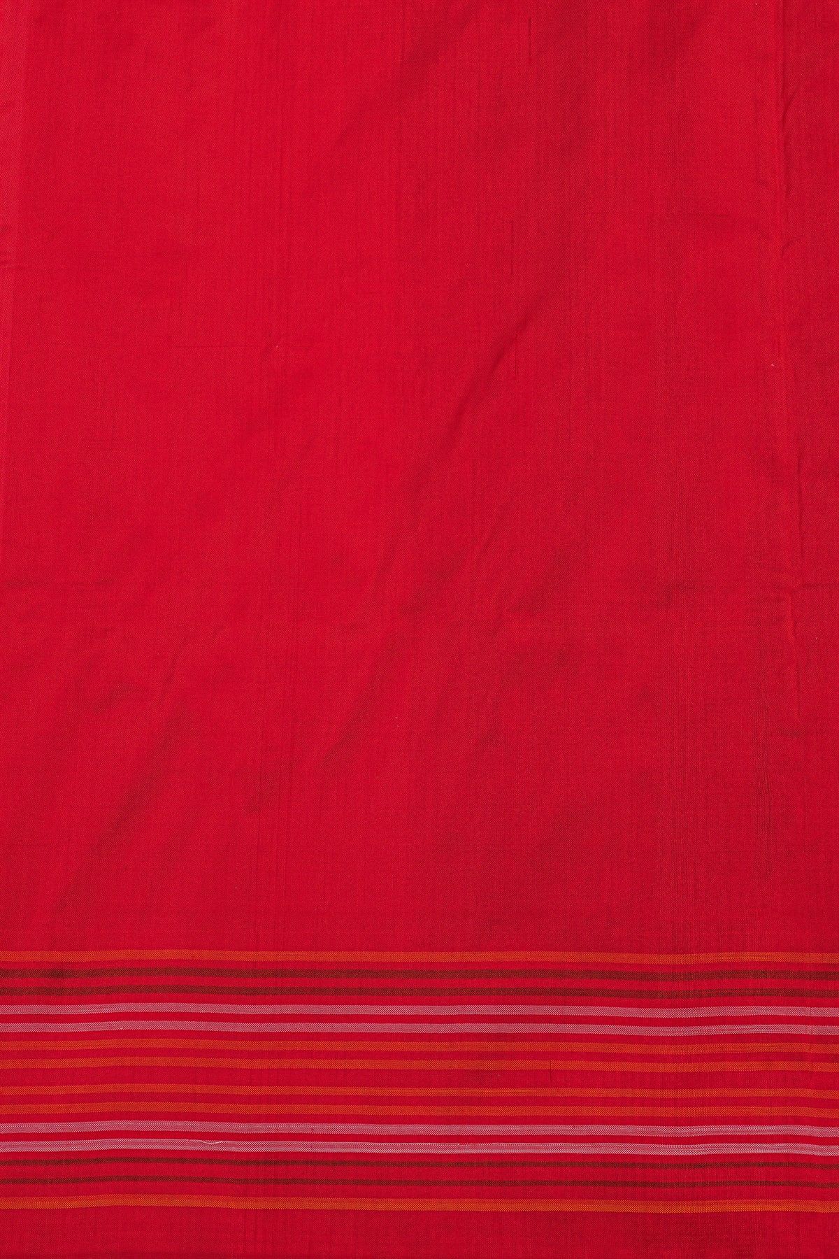 Ikat Silk Bottle Green Saree