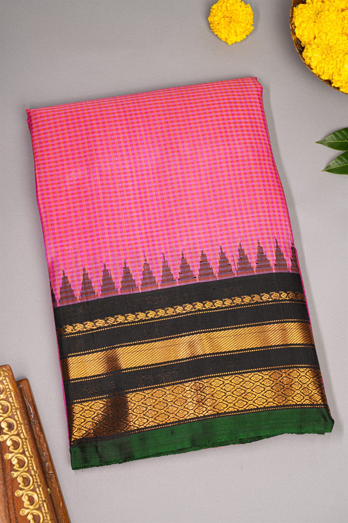 Gadwal Silk Multicolour Saree