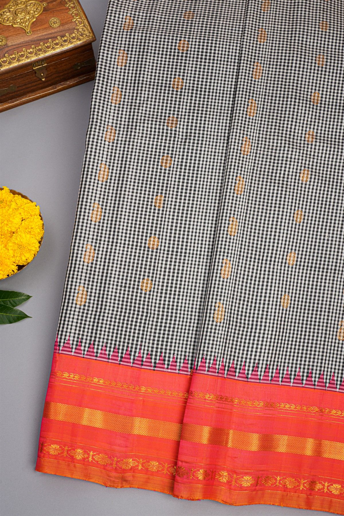 Gadwal Silk Multicolour Saree