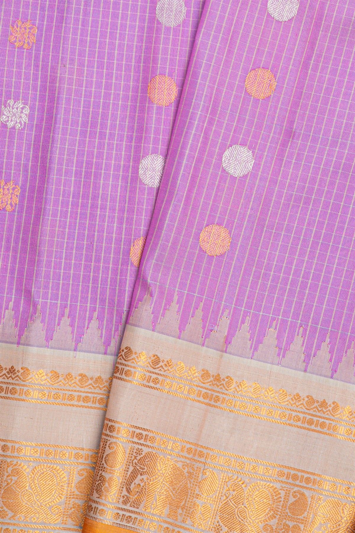Gadwal Silk Lavender Saree