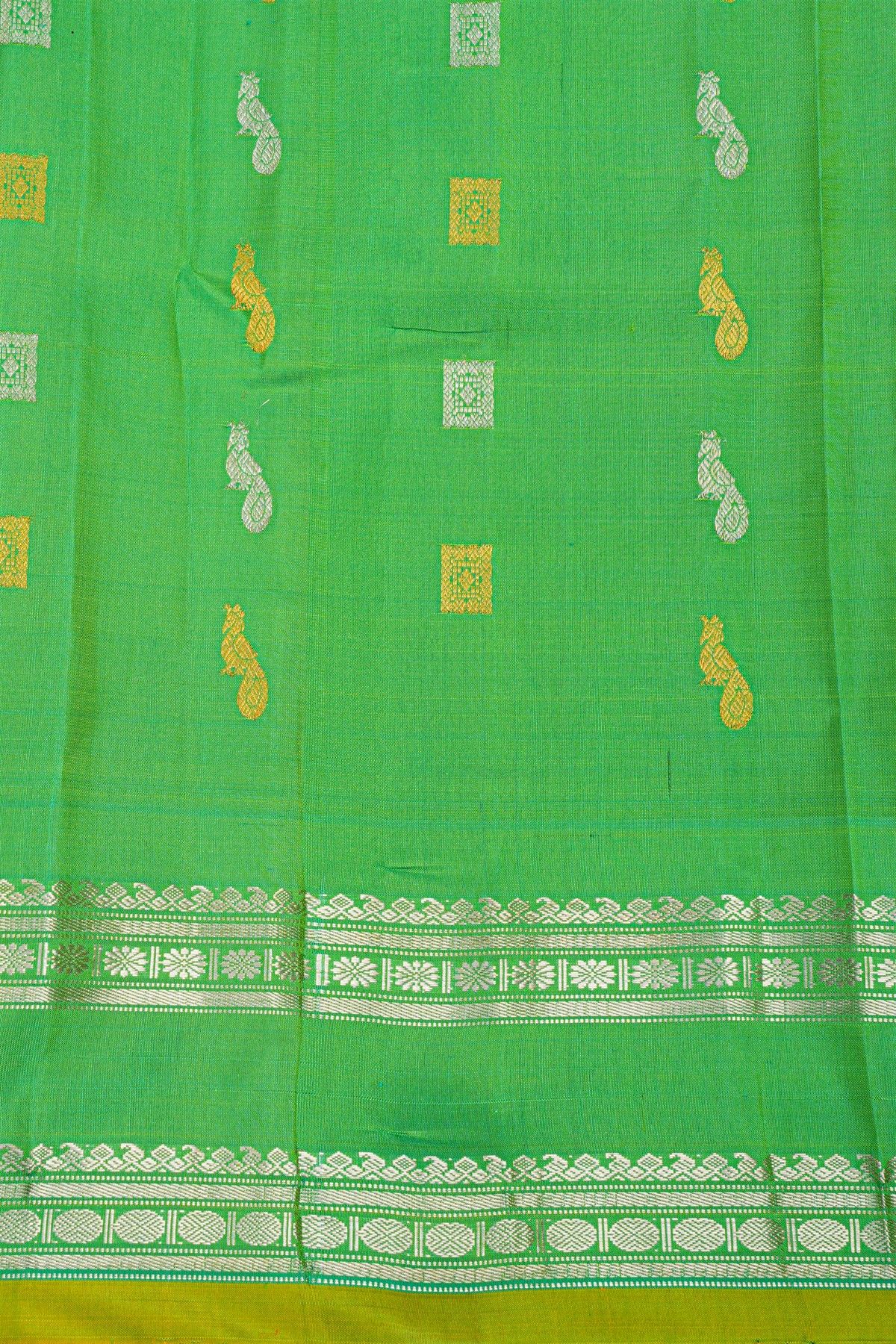 Gadwal Silk Violet Saree