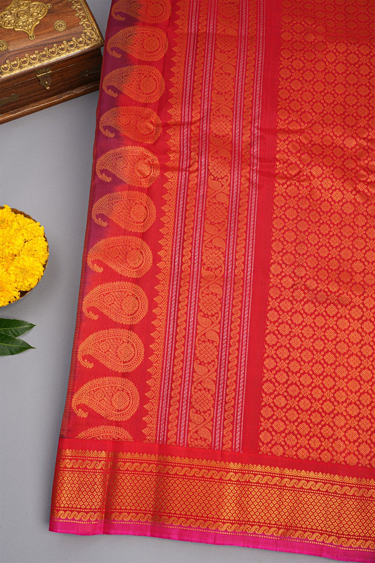 Gadwal Silk Navy Blue Saree