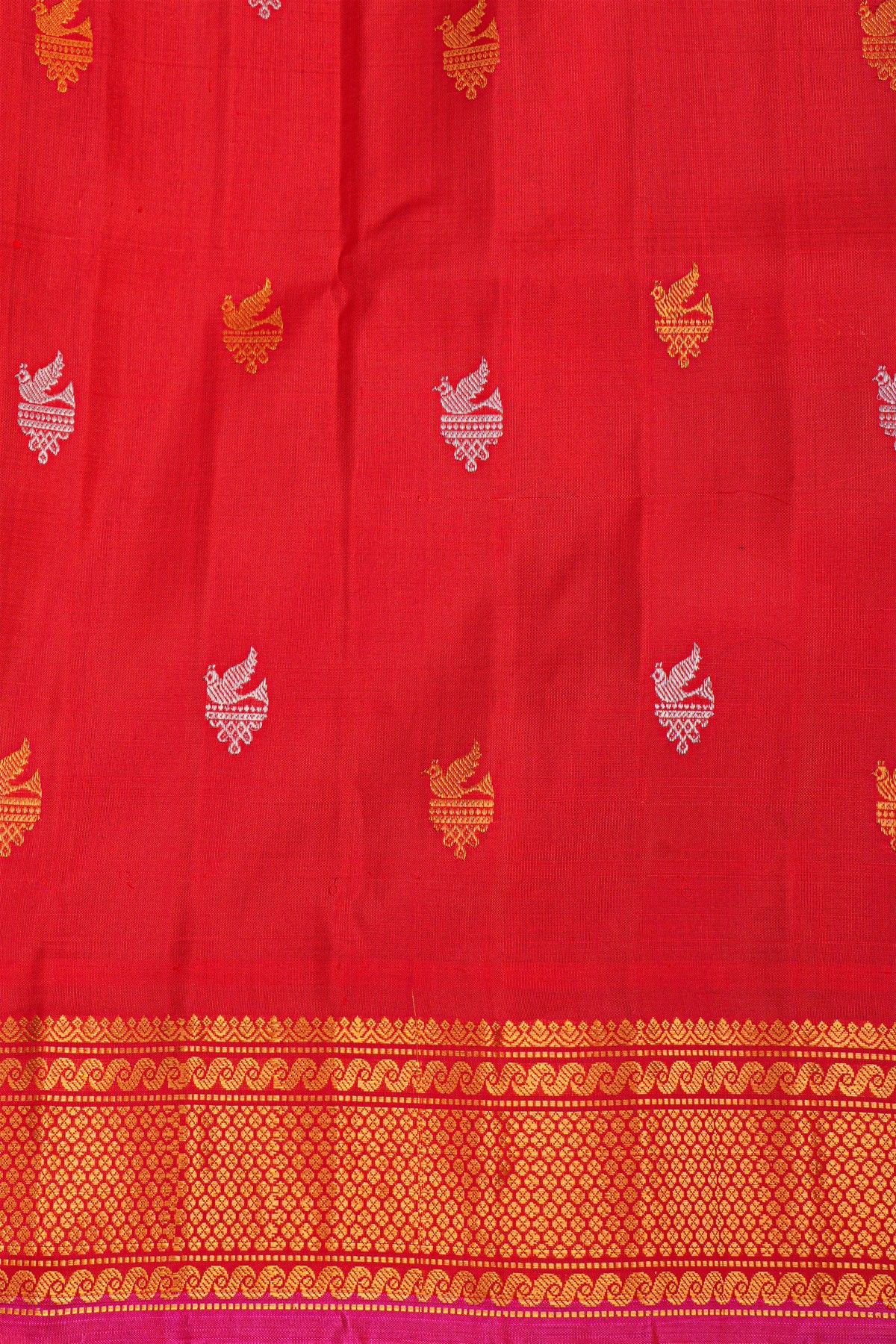 Gadwal Silk Navy Blue Saree