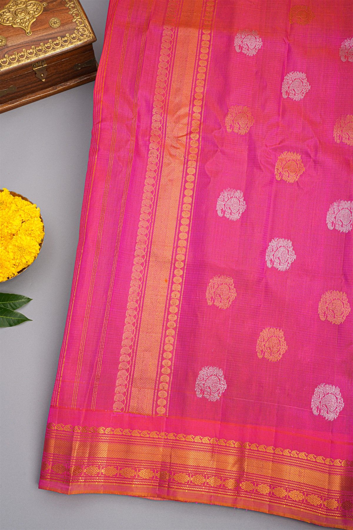 Gadwal Silk Dark Green Saree