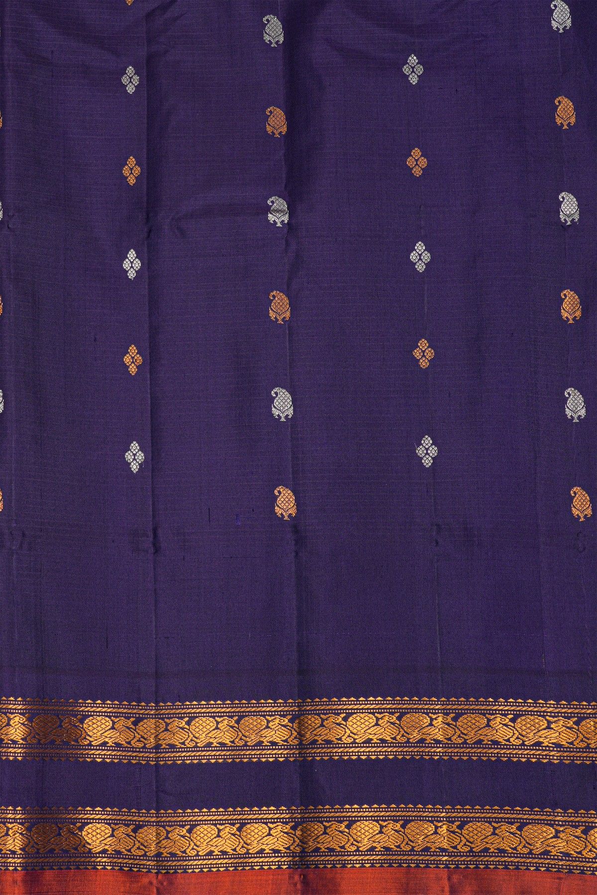 Gadwal Silk Orange Saree