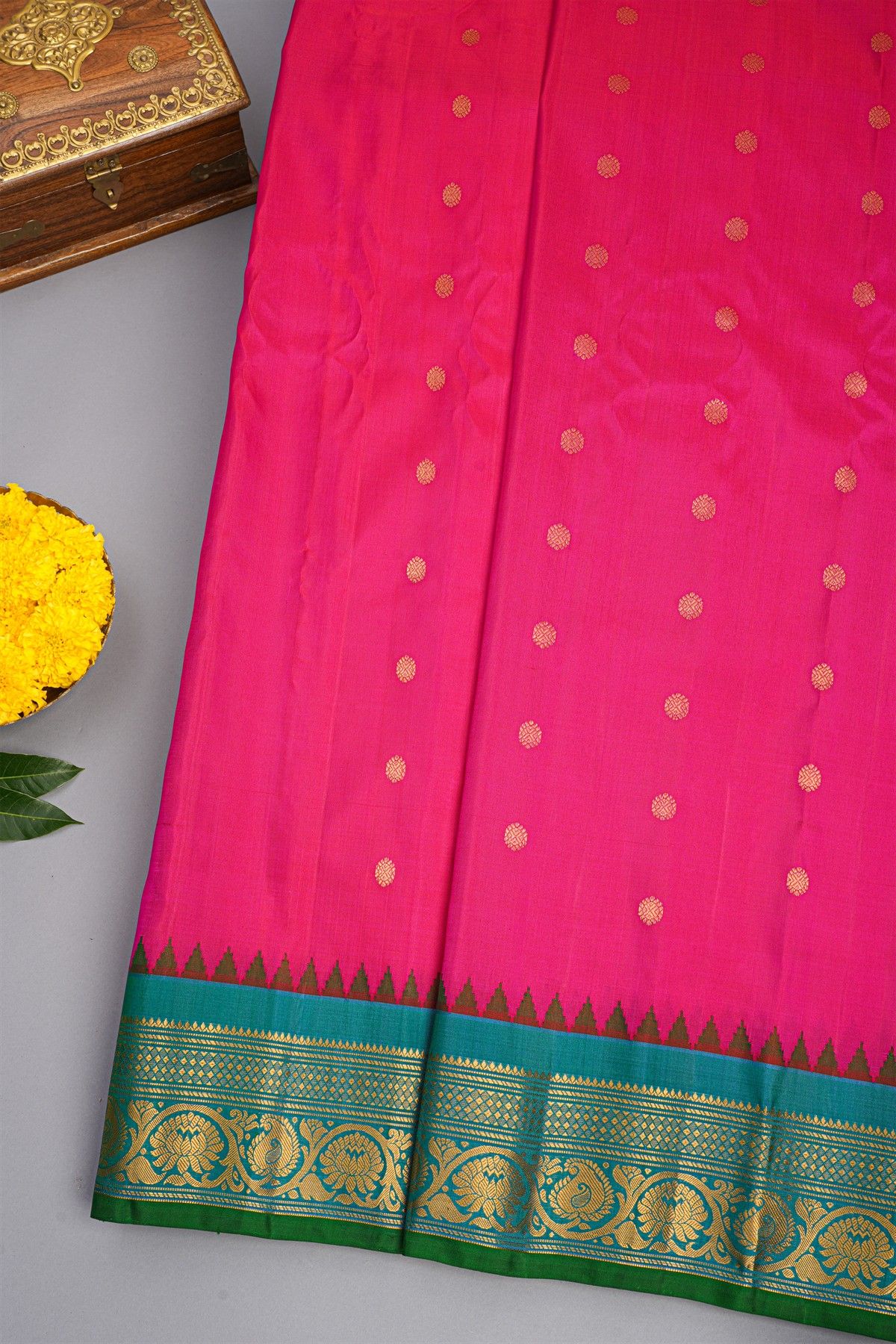 Gadwal Silk Pink Saree