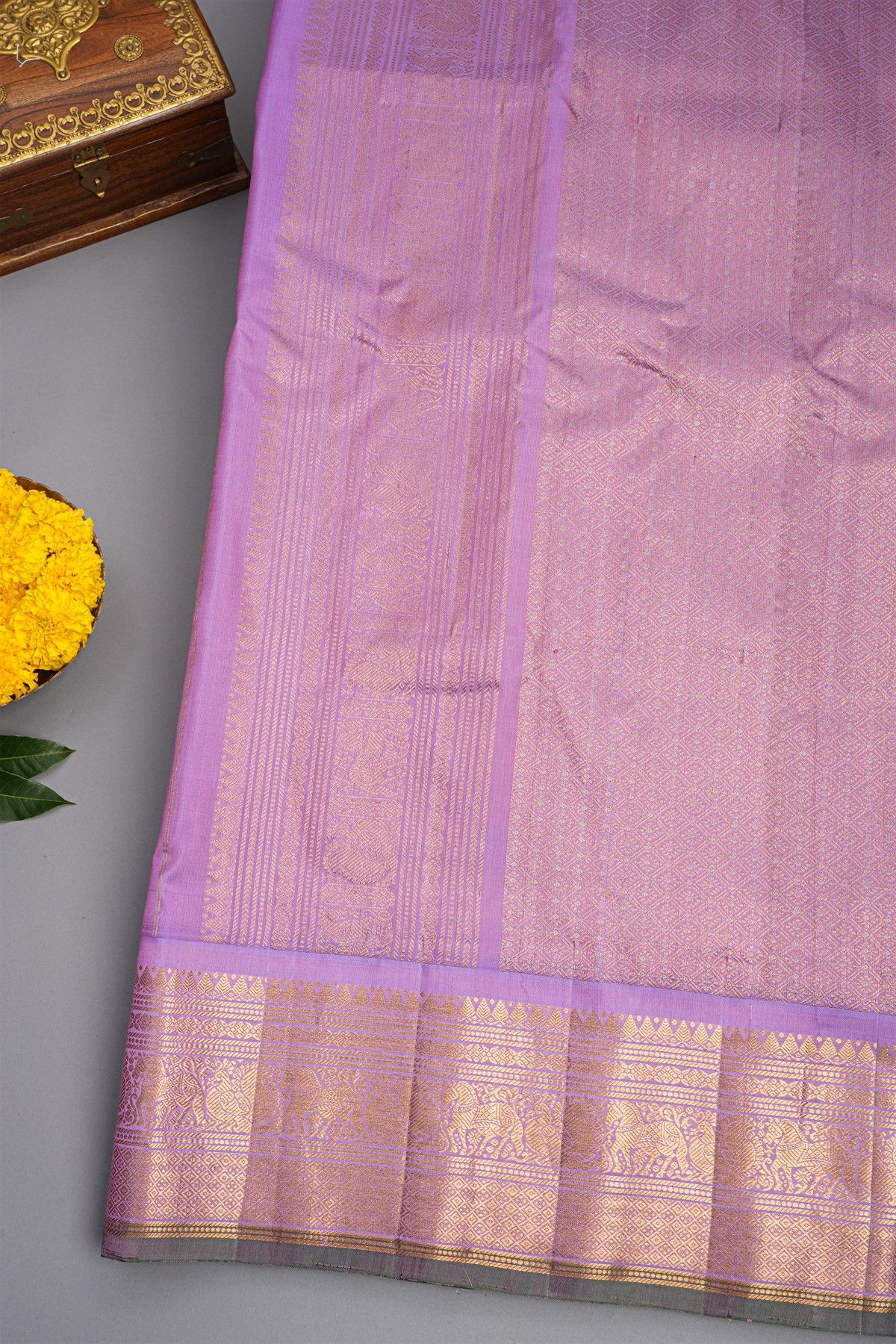 Gadwal Silk Yellow Saree