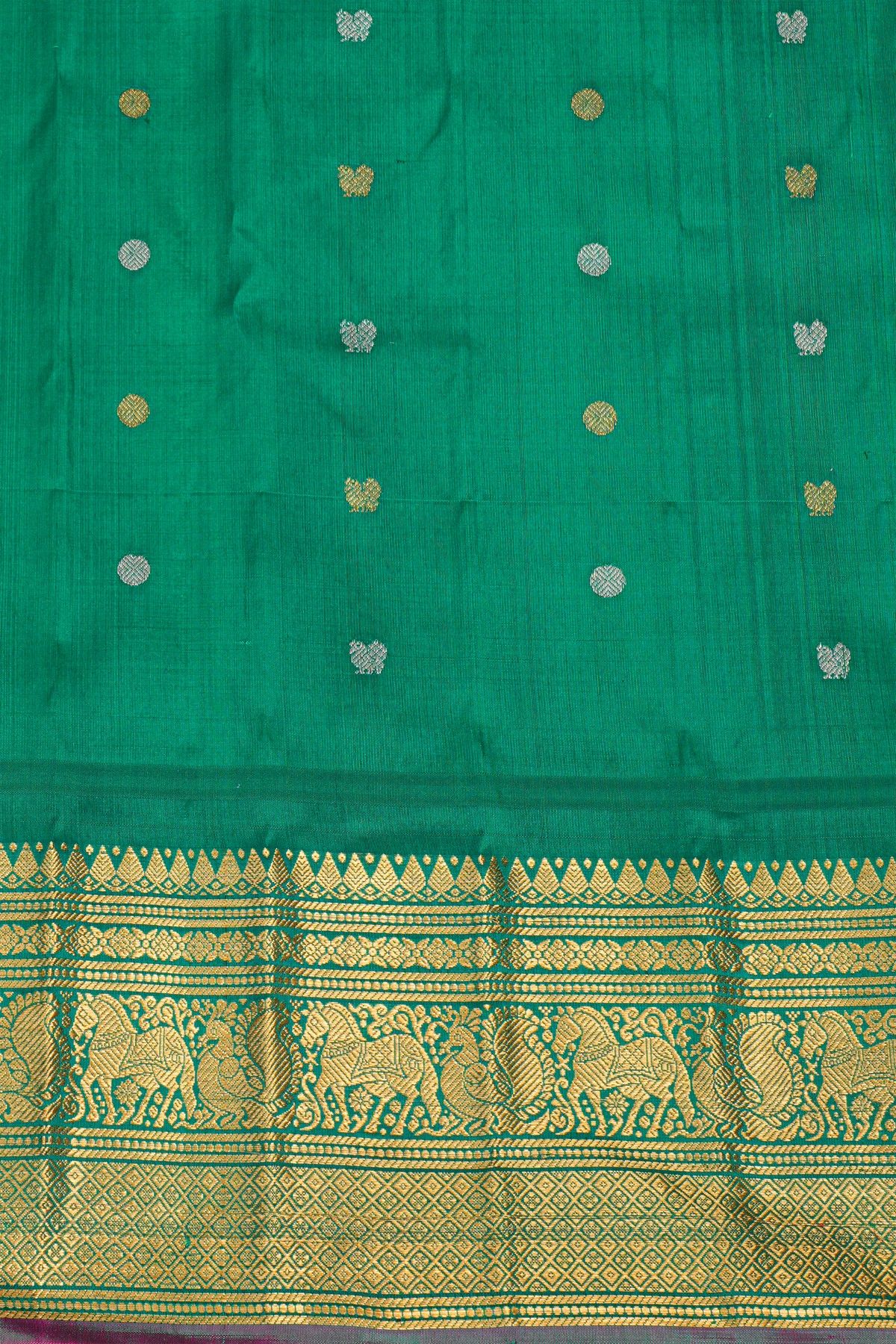 Gadwal Silk Orange Saree