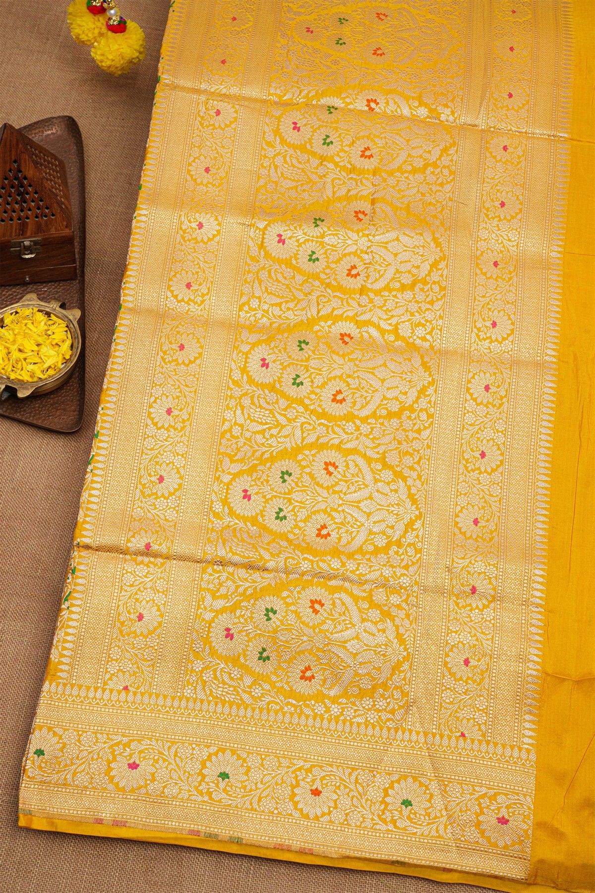 Banarasi Silk Mustard Saree