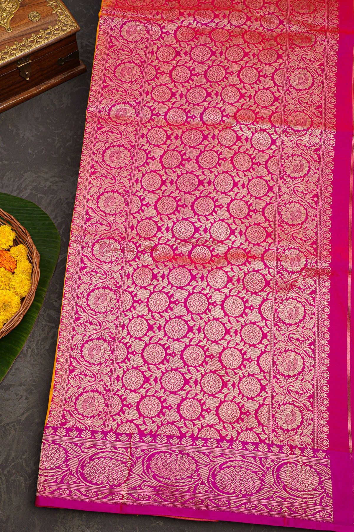 Banarasi Silk Mustard Saree