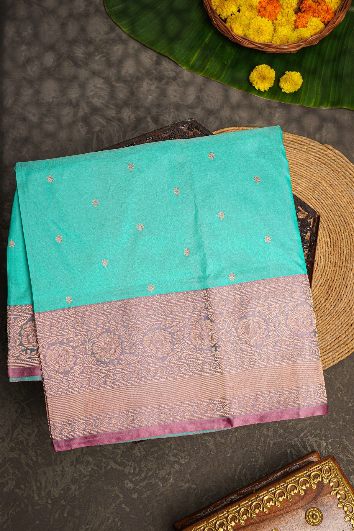 Banarasi Silk Sky Blue Saree