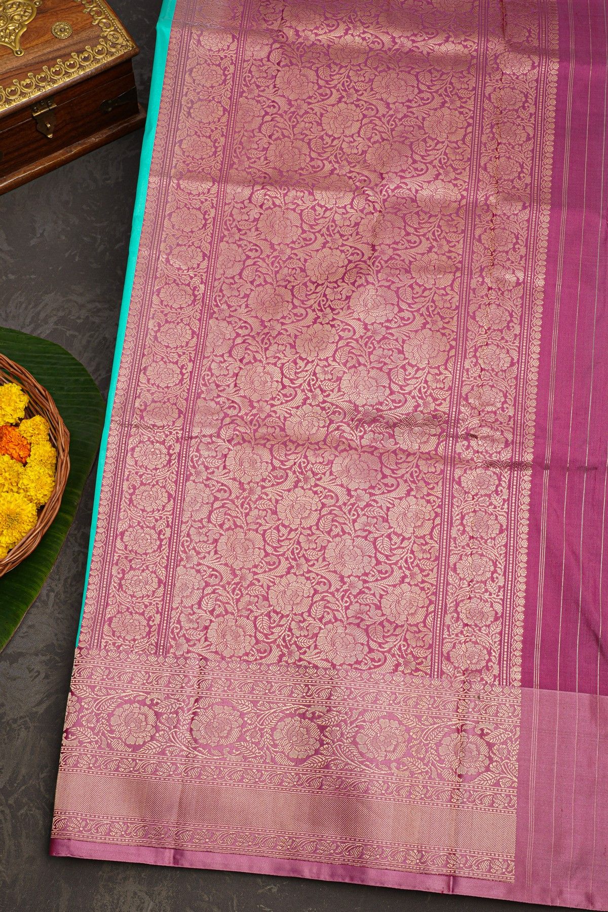 Banarasi Silk Sky Blue Saree