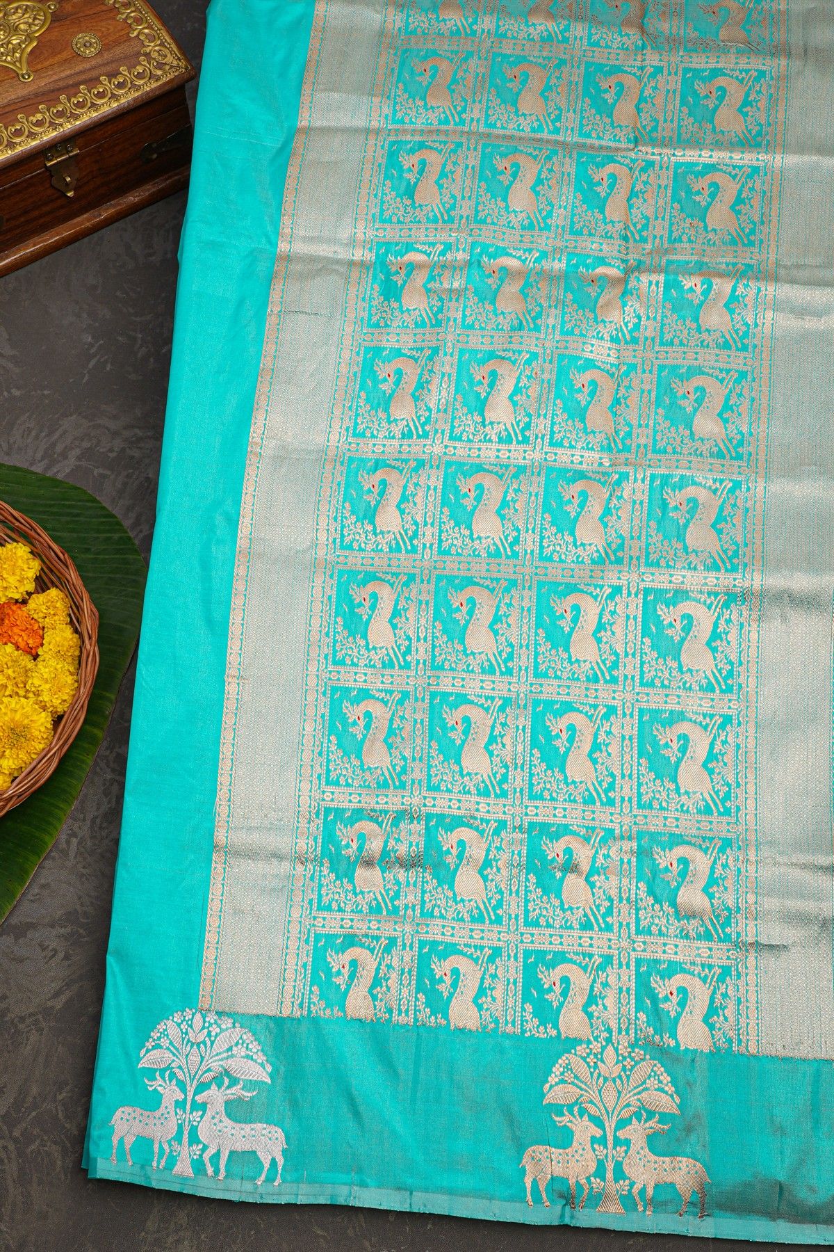 Banarasi Silk Sky Blue Saree