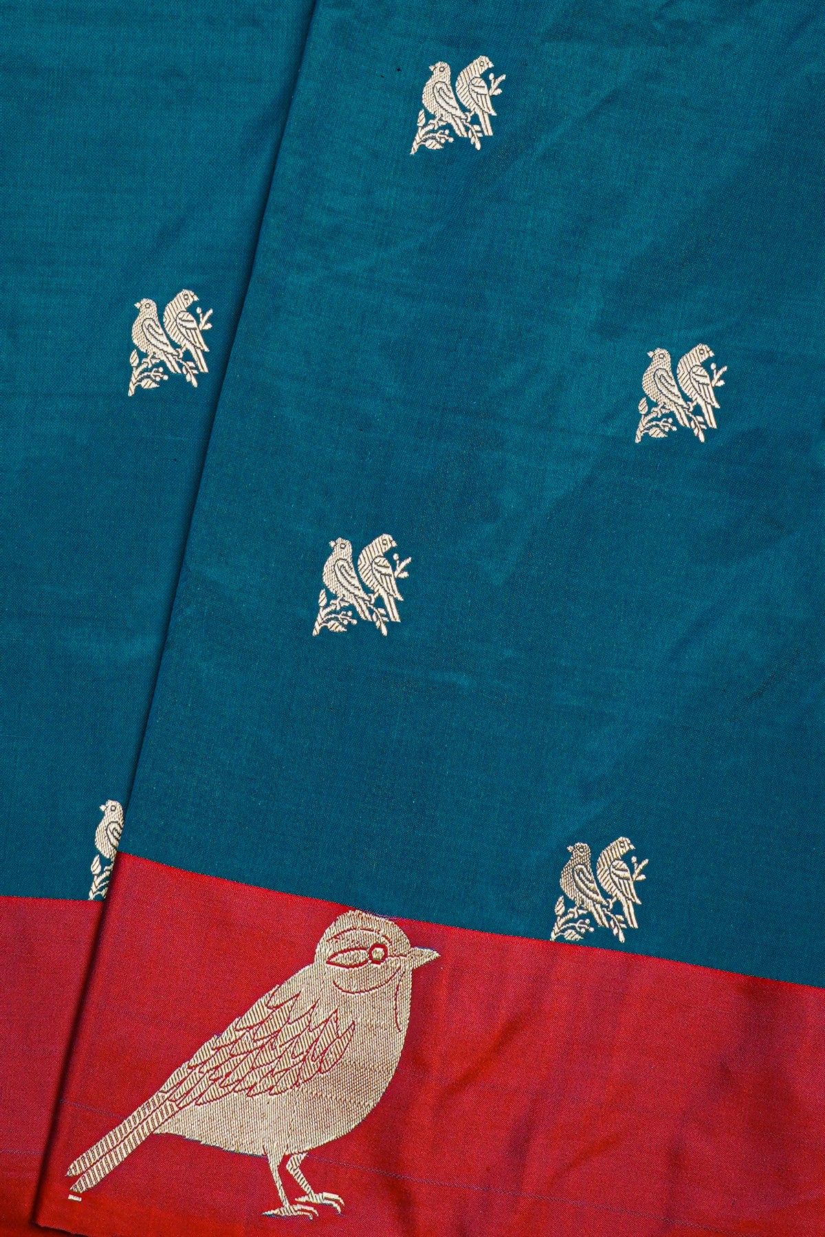 Banarasi Silk Teal Blue Saree