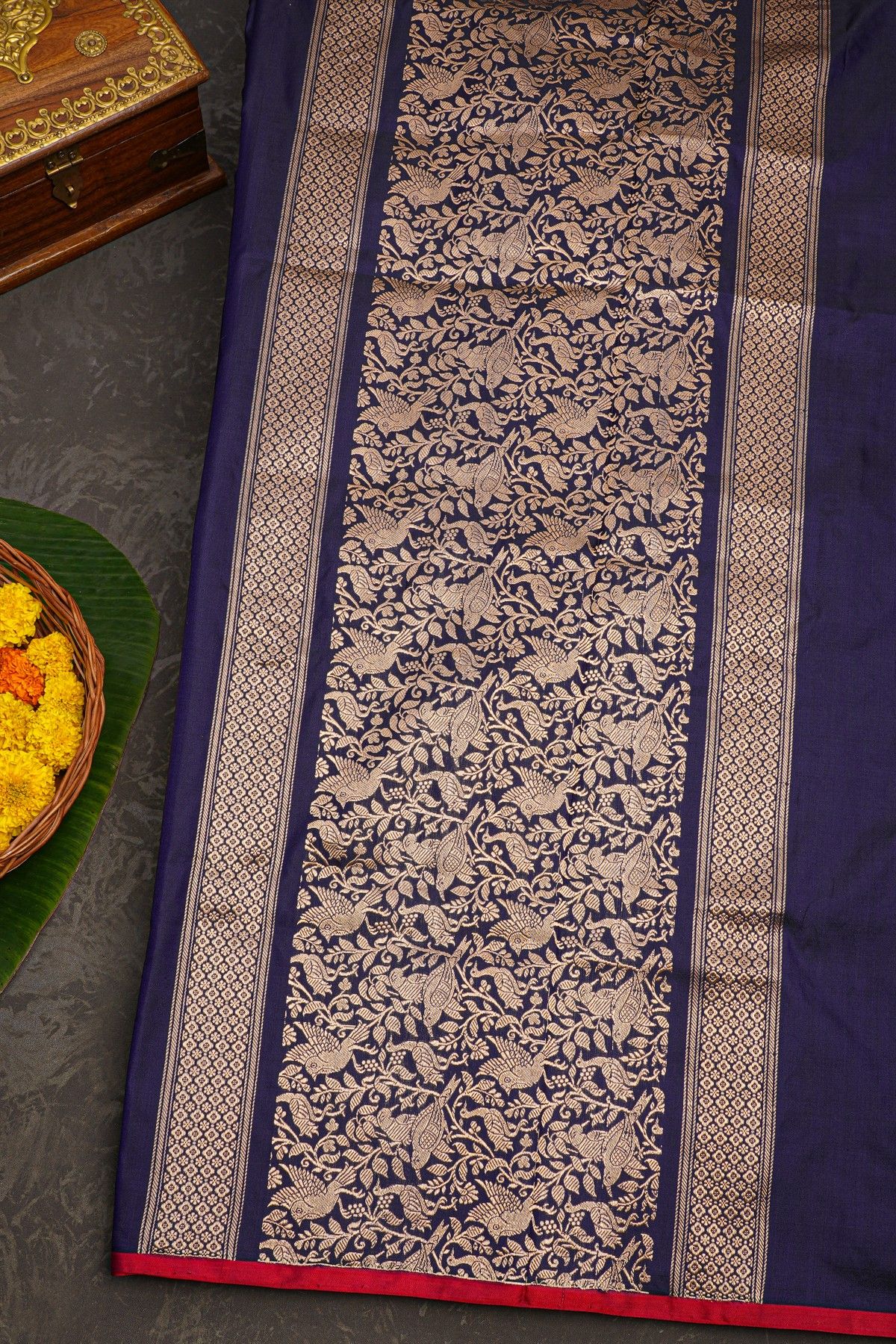Banarasi Silk Navy Blue Saree