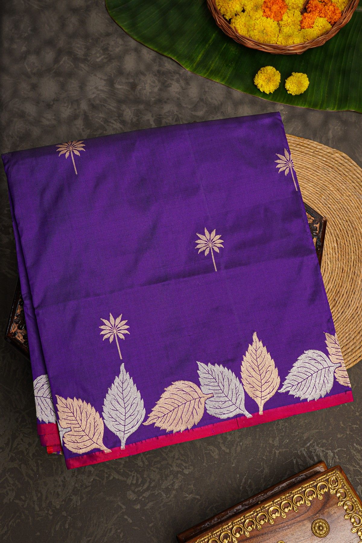 Banarasi Silk Purple Saree