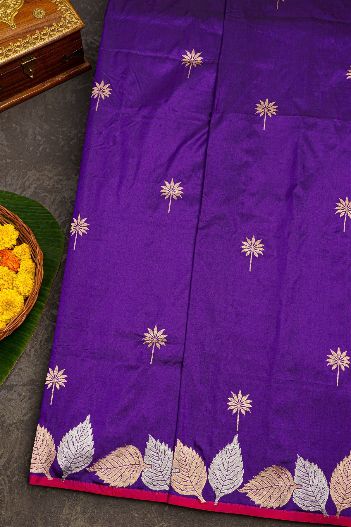 Banarasi Silk Purple Saree