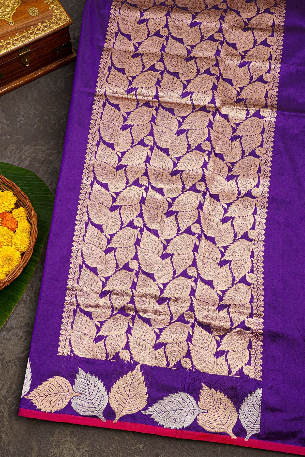 Banarasi Silk Purple Saree
