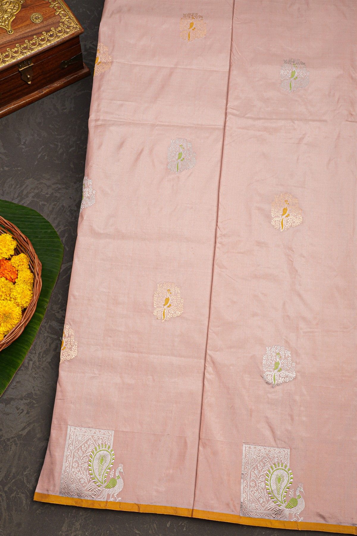 Banarasi Silk Peach Saree