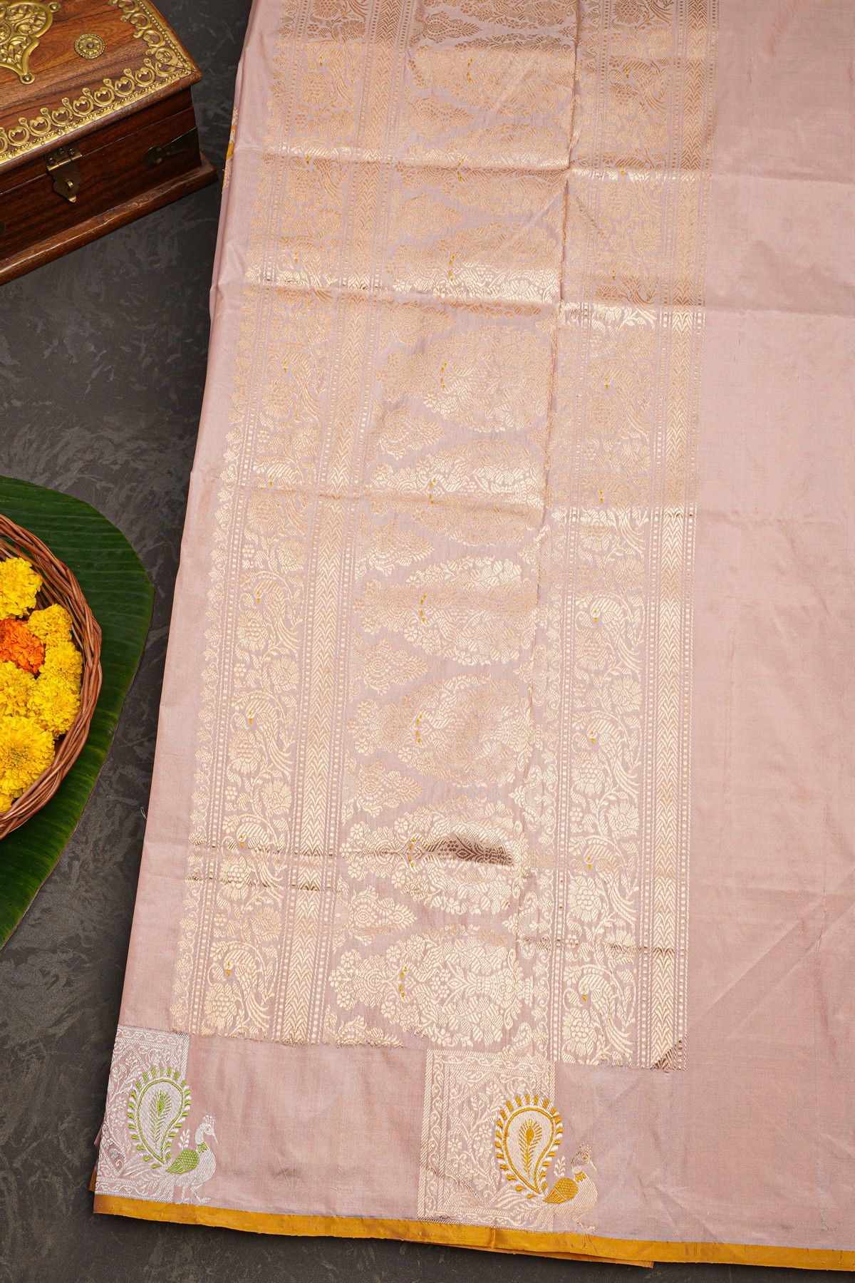 Banarasi Silk Peach Saree