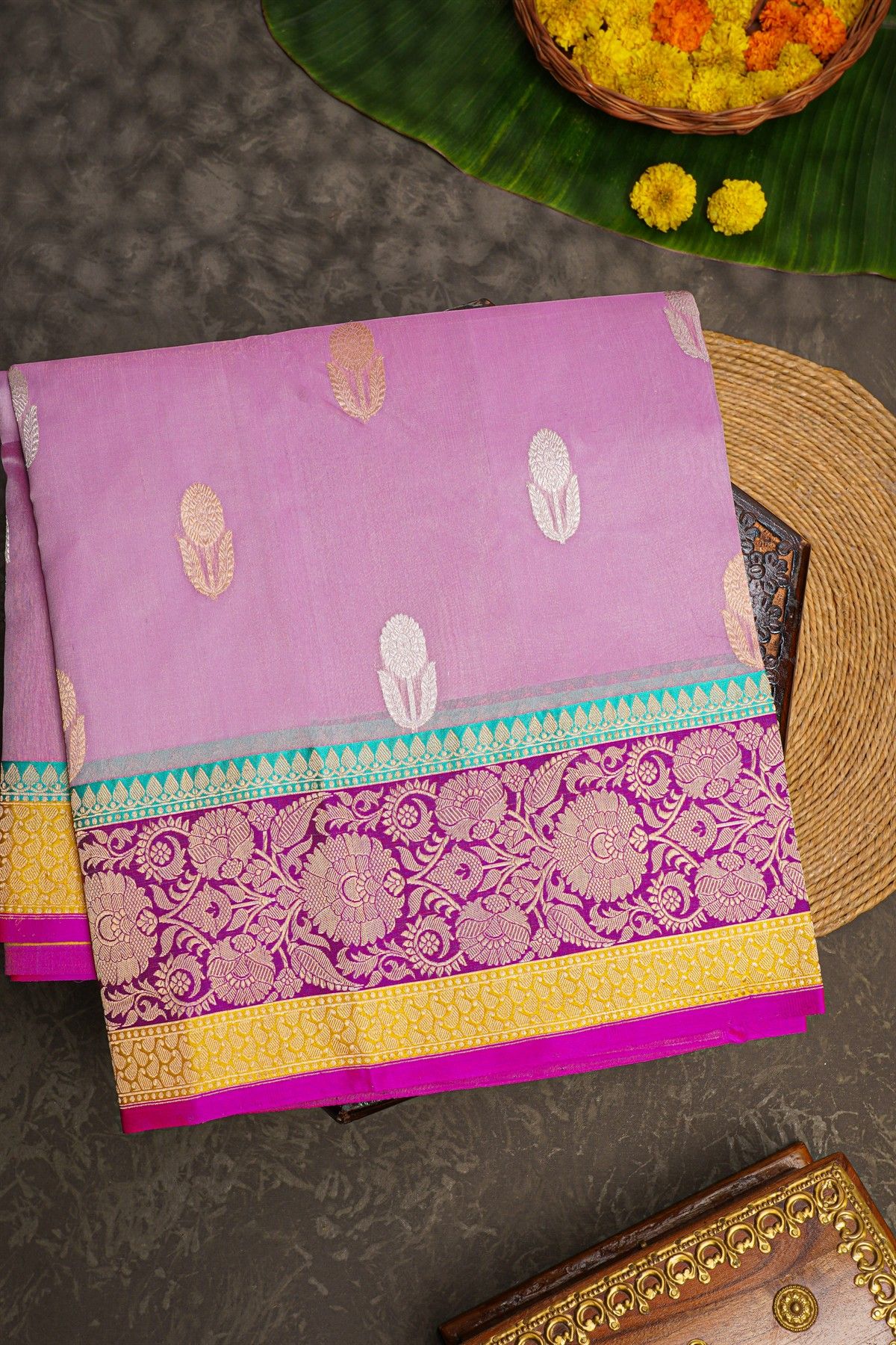 Banarasi Silk Lavender Saree