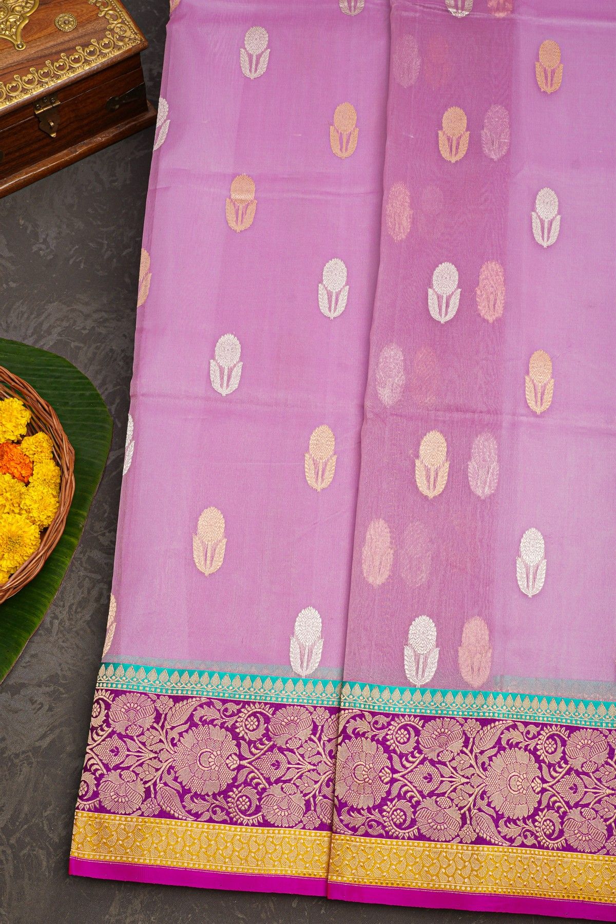 Banarasi Silk Lavender Saree