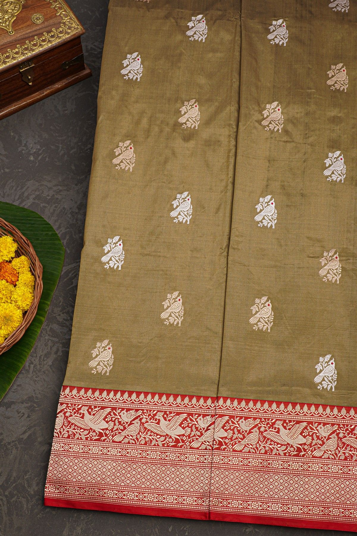 Banarasi Silk Brown Saree