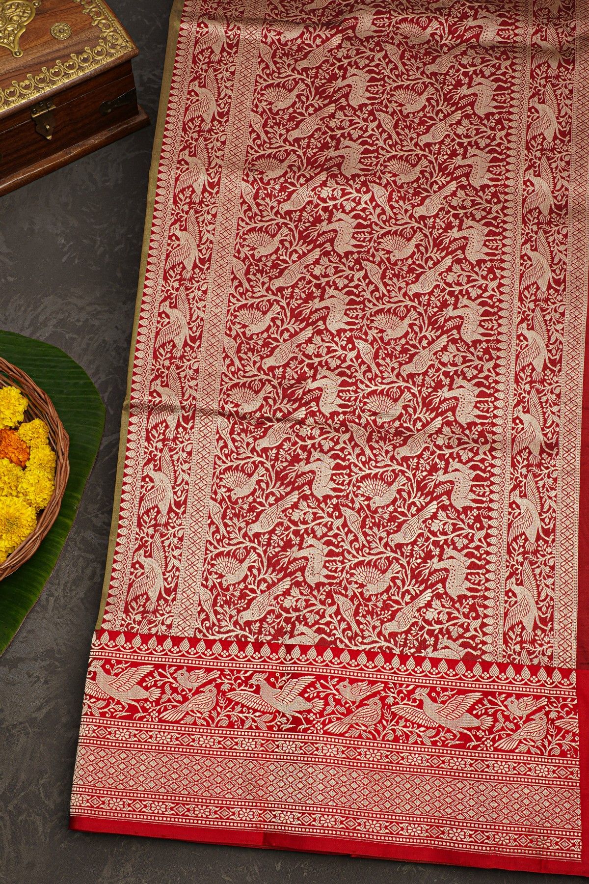 Banarasi Silk Brown Saree