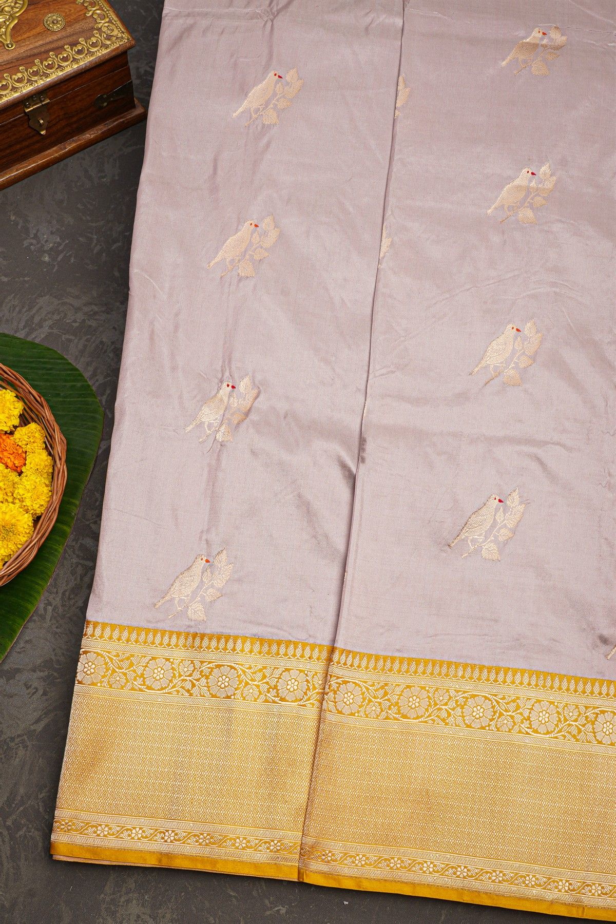 Banarasi Silk Mauve Saree