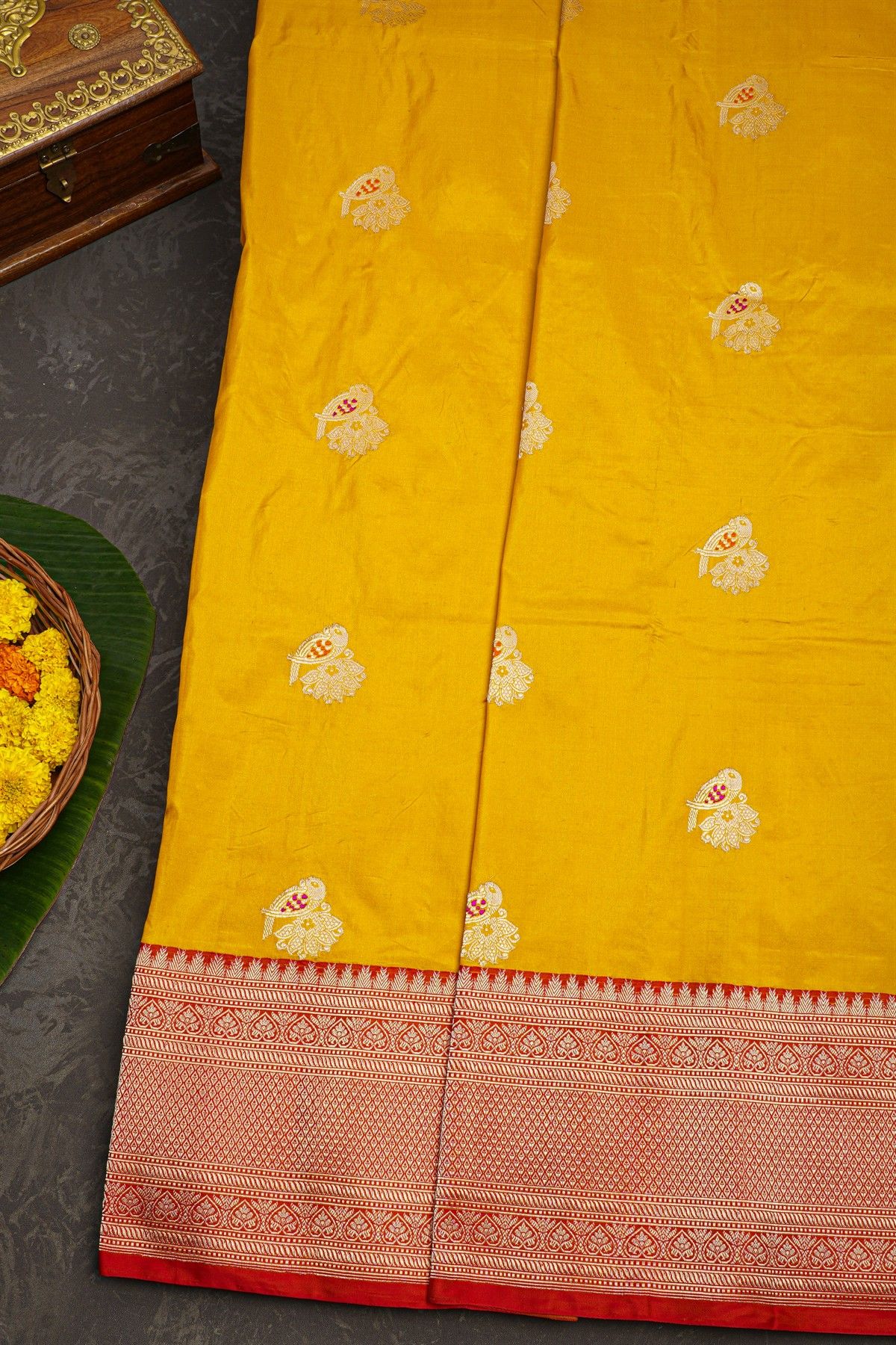 Banarasi Silk Mustard Saree