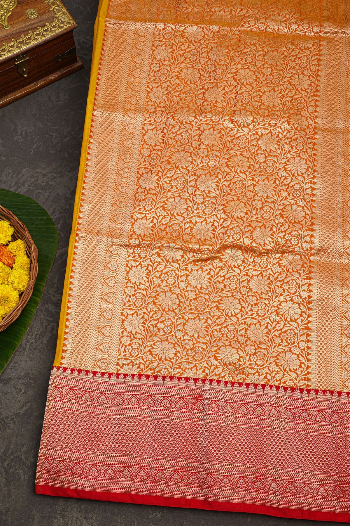 Banarasi Silk Mustard Saree