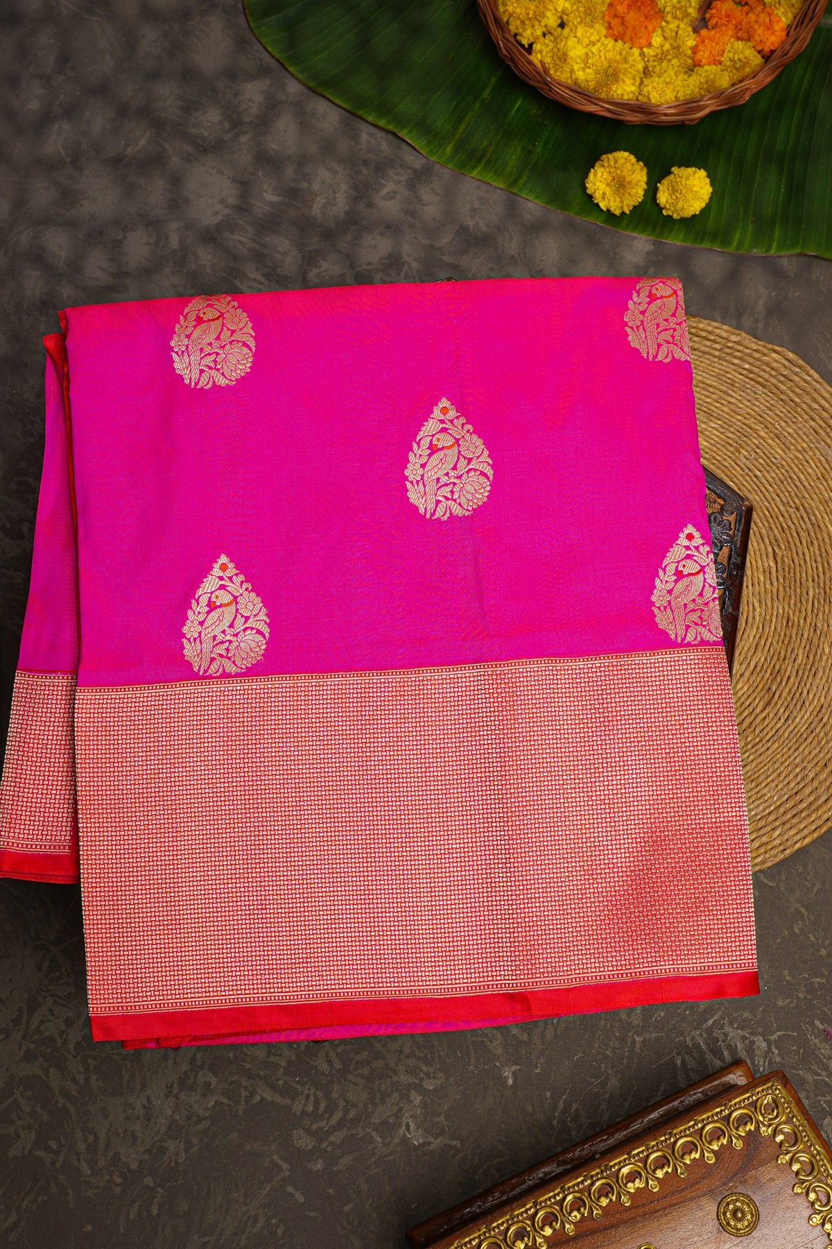 Banarasi Silk Pink Saree