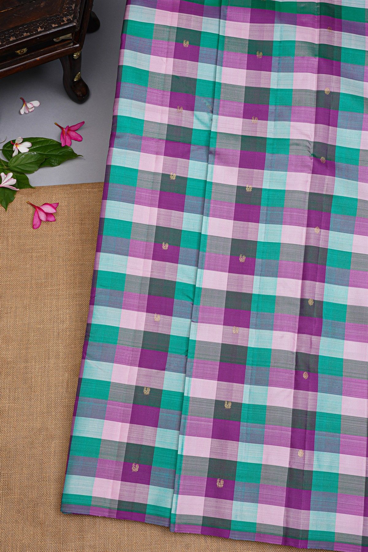 Kancheepuram Silk Multicolour Saree