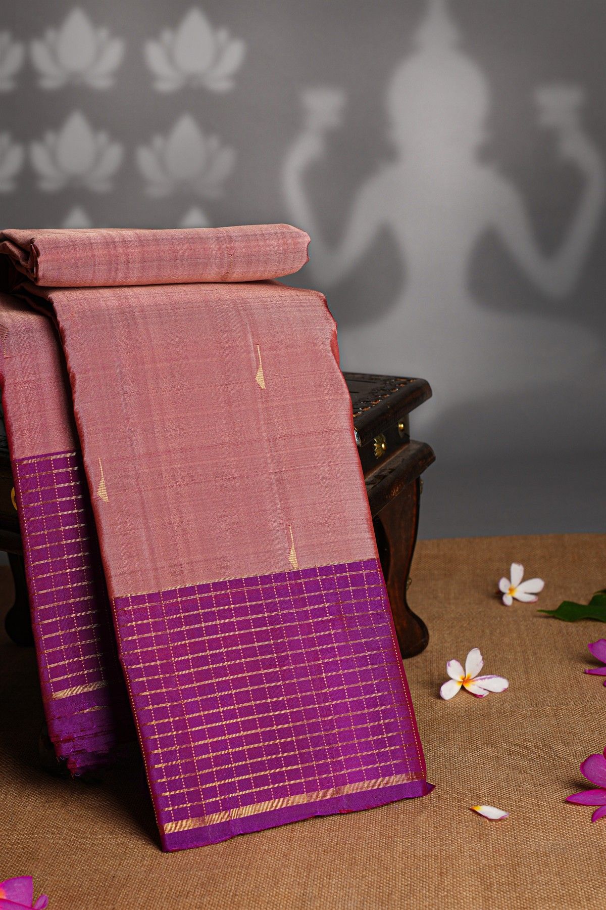 Kancheepuram Silk Onion Pink Saree