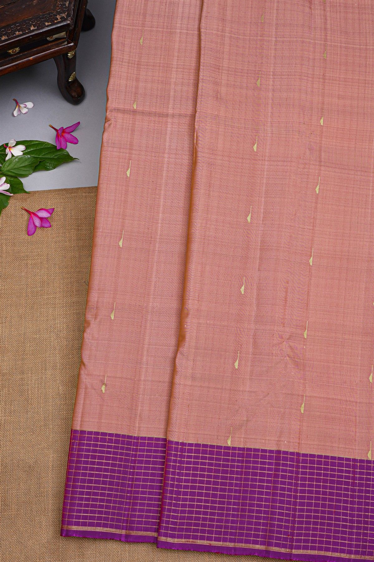 Kancheepuram Silk Onion Pink Saree