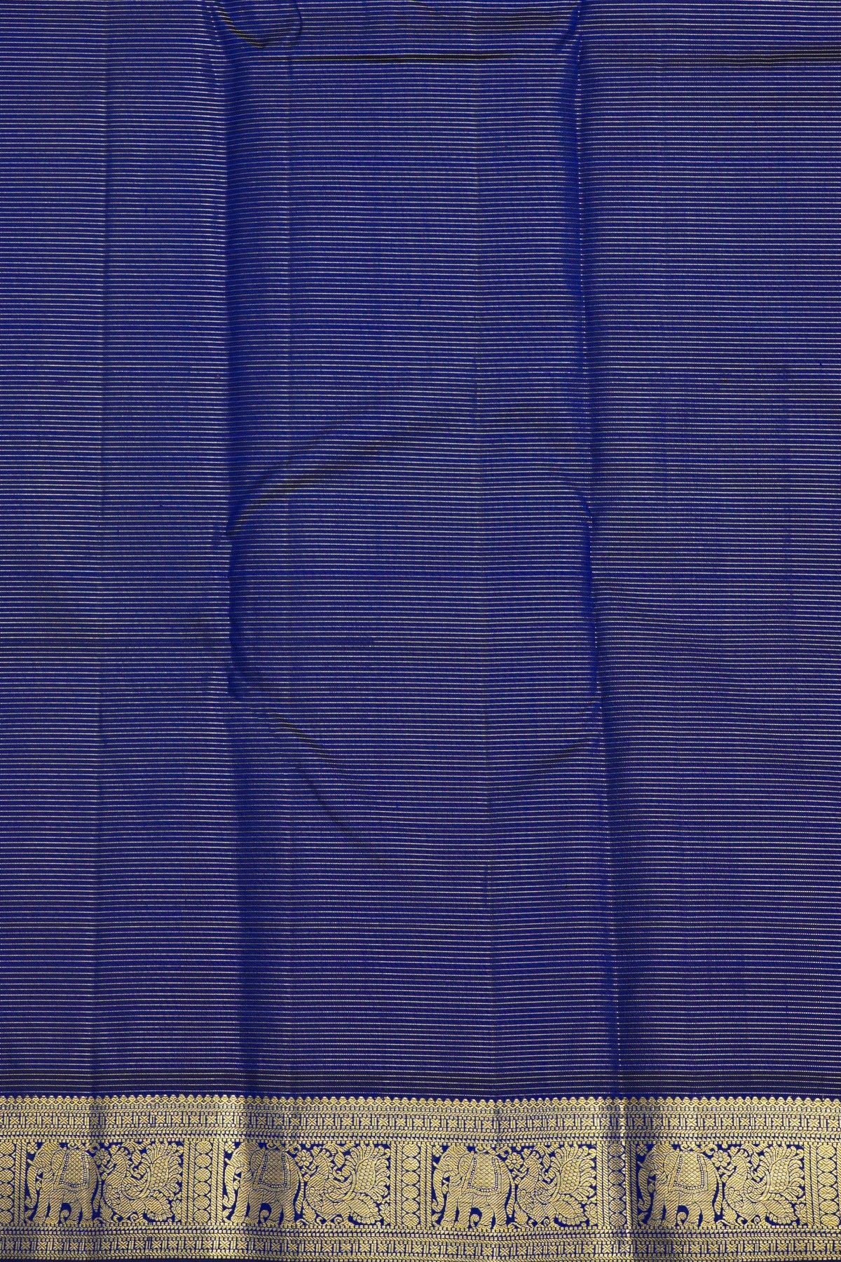 Kancheepuram Silk Navy Blue Saree