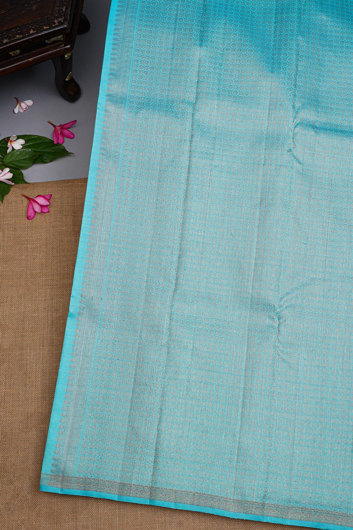 Kancheepuram Silk Sky Blue Saree