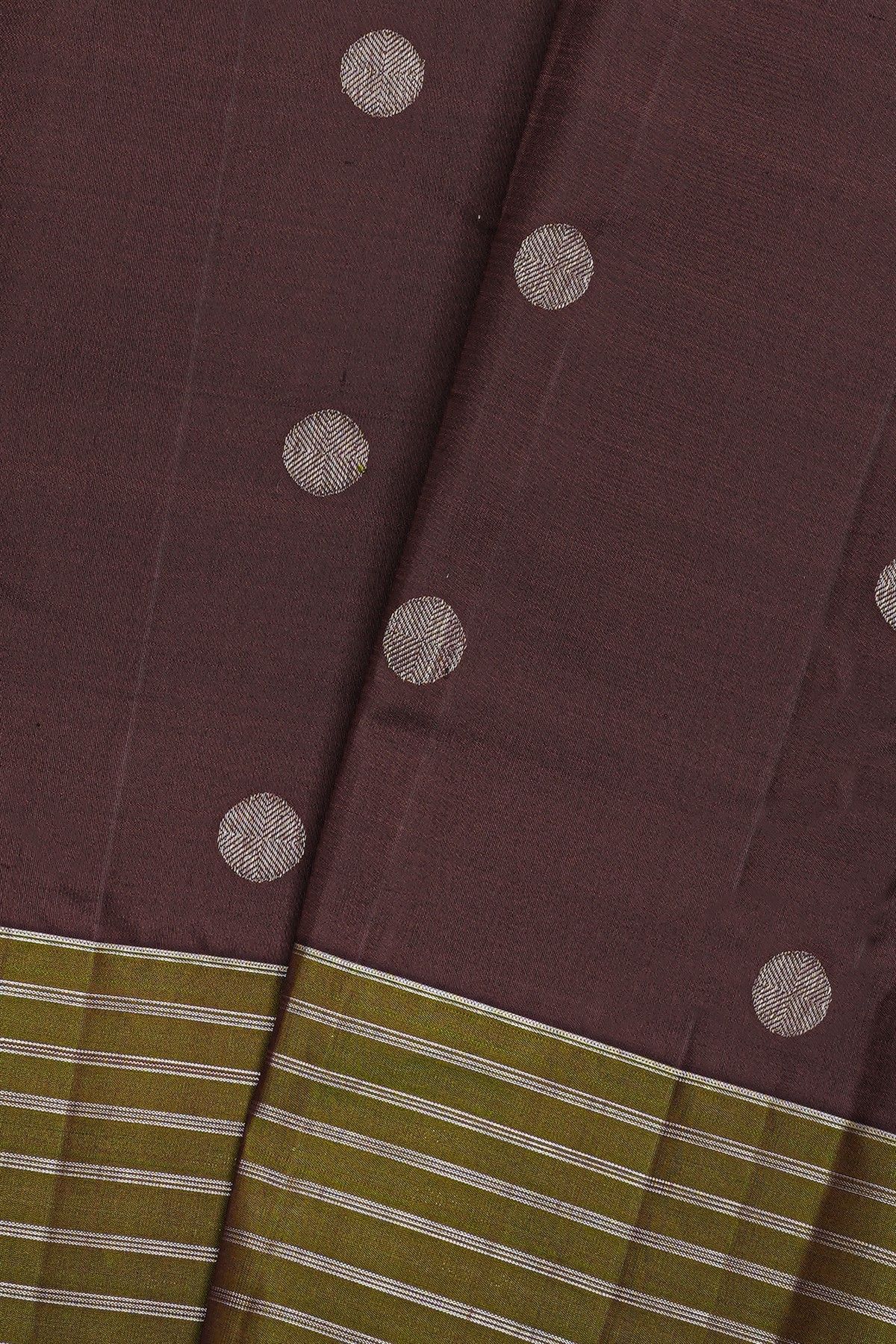 Kancheepuram Silk Dark Brown Saree